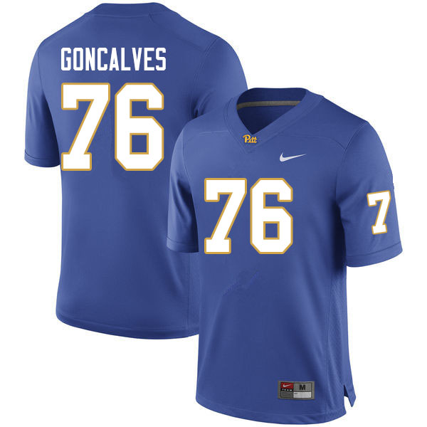 Men #76 Matt Goncalves Pitt Panthers College Football Jerseys Sale-Royal